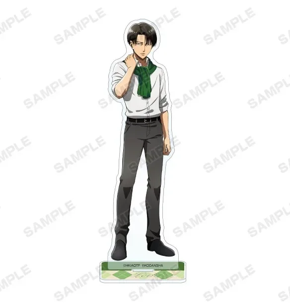 Game Levi Ackerman Acrylic Stand Doll Anime Erwin Jean Eren Yeager Figure Model Plate Cosplay Toy for Gift