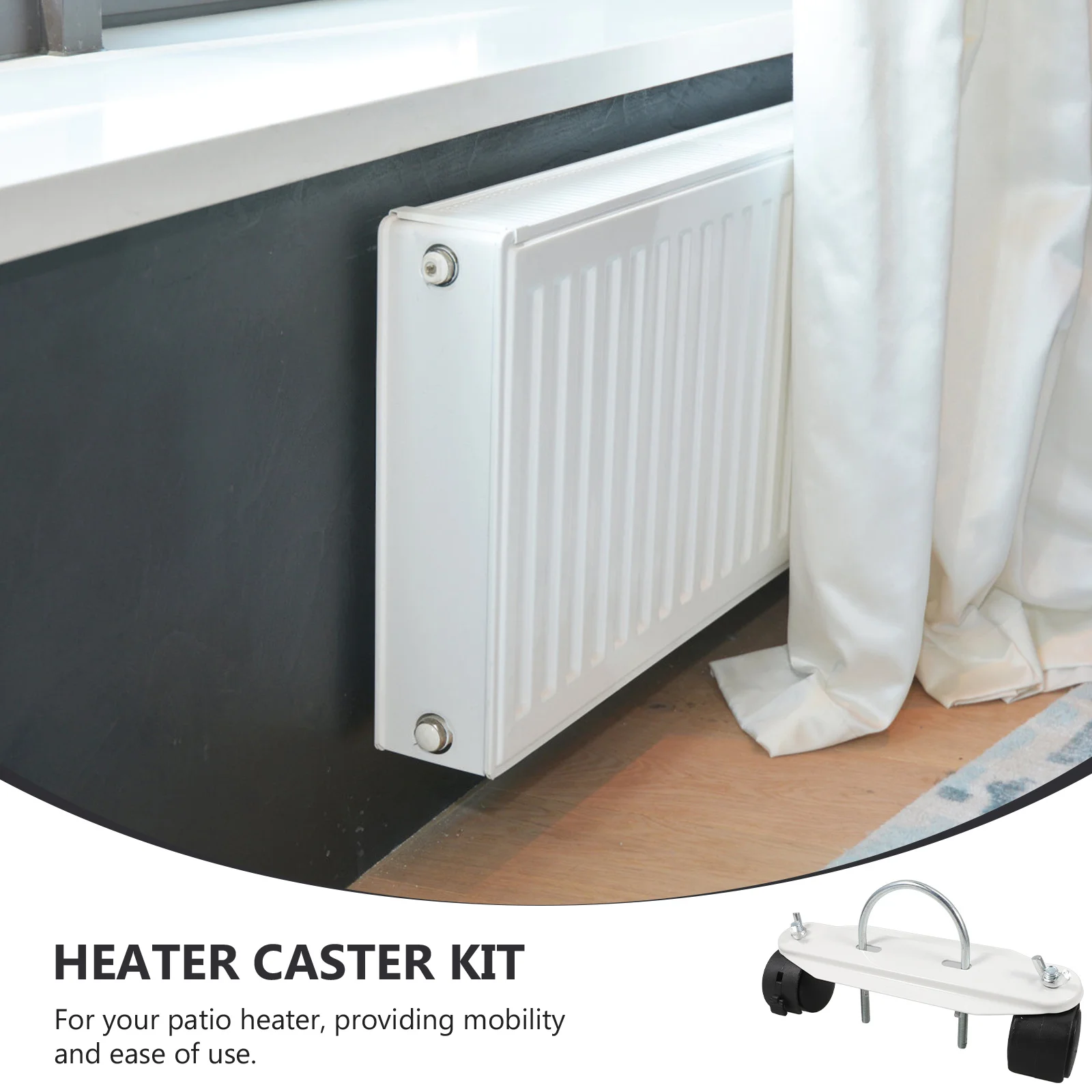 فناء سخان استبدال 360 درجة الروتاري العالمي عجلات العجلات الفرامل المحمول بكرة بين قوسين سخان الفضاء في الهواء الطلق