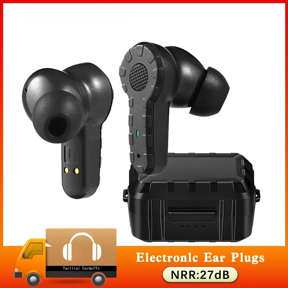 Military Tactical Electronic Shooting Earbuds Pickup Noise Reduction Headphones, Hearing Protection Hunting Earbuds.