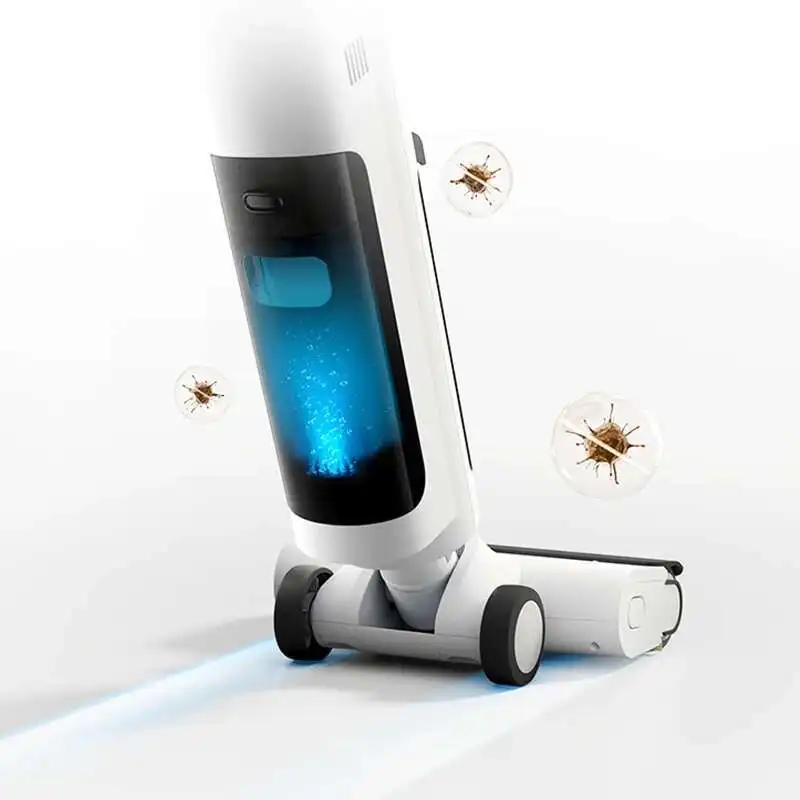 XIAOMI MIJIA 무선 바닥 세탁기 2C 항균 습식 및 건식 진공 청소기 자체 청소 크롤러 롤러 브러시 세척 Mopping
