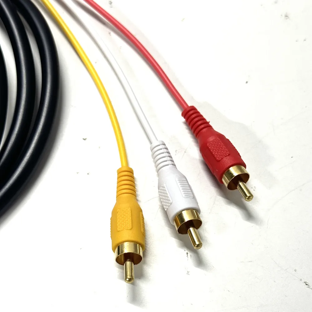 HDMI-Compatible Av Male To 3 RCA Conversion Cable TV Set-Box DV DVD Audio Video Cable to 3rca Digital Wire Converter Adapter