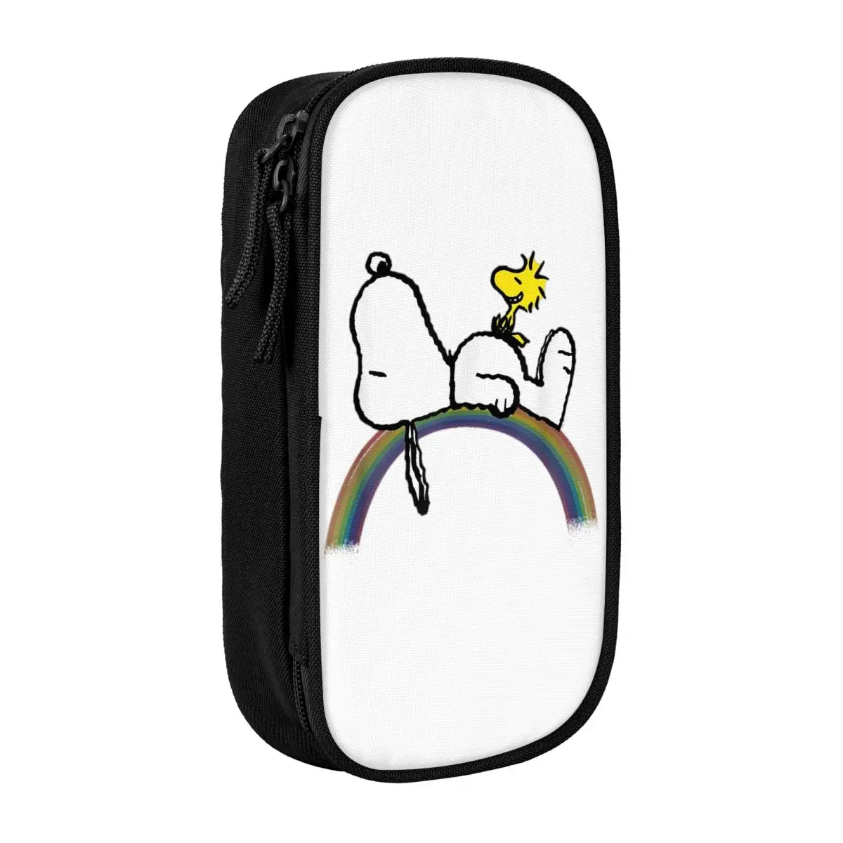 estojo para lapis grande para criancas amendoim snoopy woodstock arco iris caixa de caneta armazenamento material escolar presente moda 01