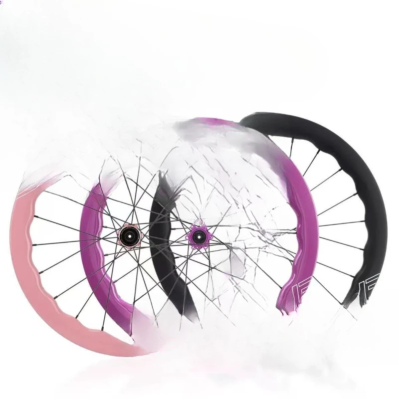 

Folding car carbon fiber wave wheel set, modified straight pull