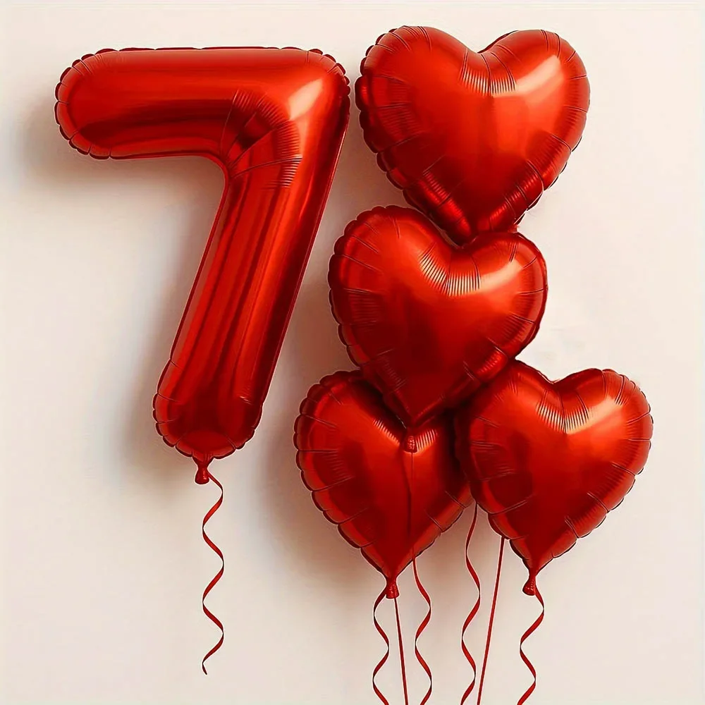 7-teiliges 40-Zoll-Digitalballon-Set aus roter Folie, 18-Zoll-Liebesherz-Ballon für Valentinstag, Geburtstag, Hochzeit, Jahrestag, Party, Geschenke – Detail 10