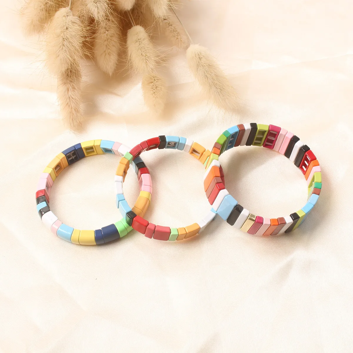 Boho Bracelet Friendship Bracelets For Women Rainbow Jewelry Boho Summer Pulseiras Mujer Tile Beads Bracelet