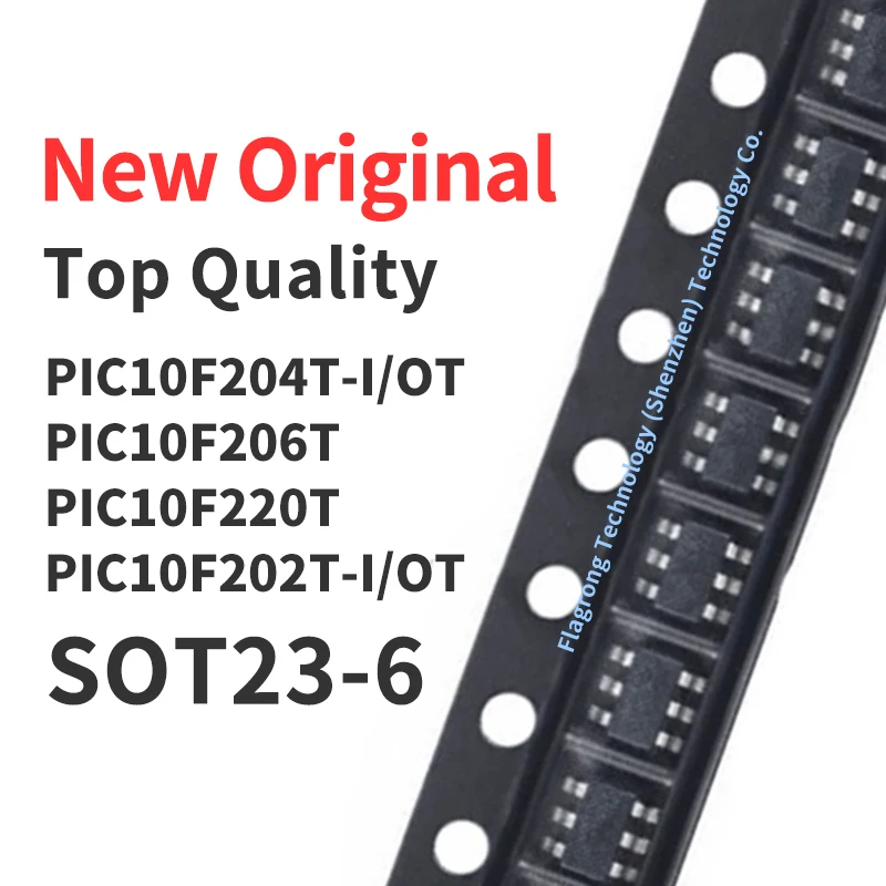 10 Pieces PIC10F204T PIC10F206T PIC10F220T PIC10F202T -I/OT E/OT SOT23-6 Chip IC New Original