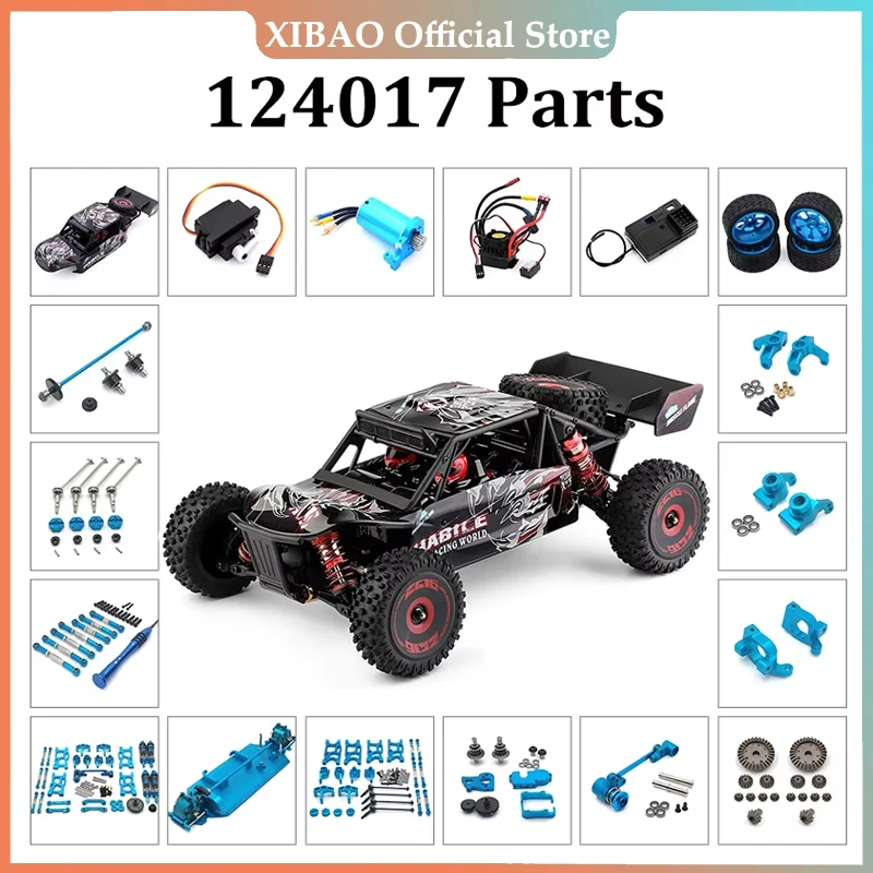 WLtoys 124016 124007 124017 124019  RIaarIo RC Car Metal Upgrade Parts Rc Cars for Adults  Brushless Motor Gear Shaft Tire