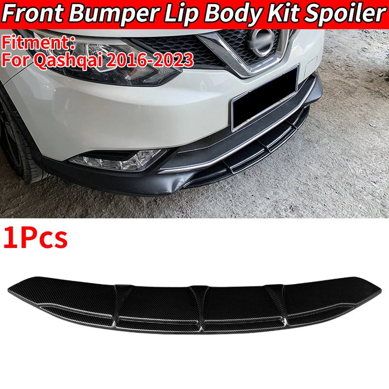 

For Nissan Qashqai 2016-2023 Car Accessory Front Bumper Splitter Lip Body Kit Spoiler Chin Plate Anti-Collision Protection ABS