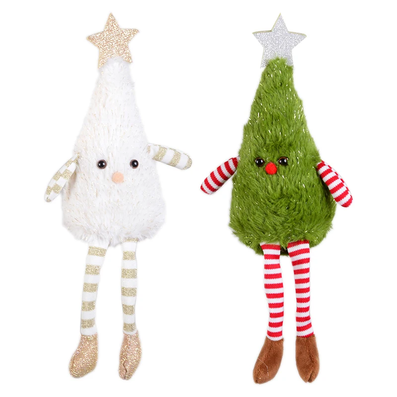 1PC Cute Long Leg Plush Doll Christmas Tree Hanging Ornaments Children Toy Gift 2024 Navidad Natal Home Decoration New Year 2025