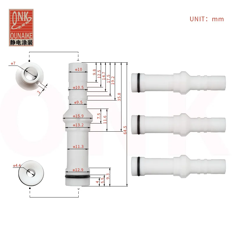 PEM X1 manual powder spray spare parts Hose take-up D10-12 Complete 2322761