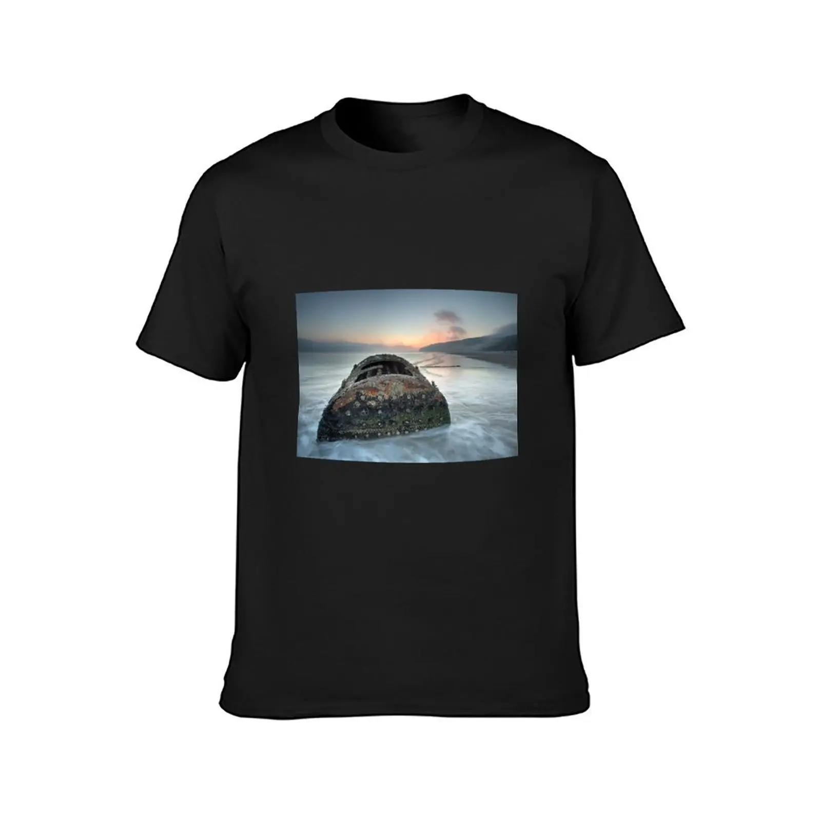 Wreck of Laura - Filey Bay - North Yorkshire T-Shirt sublime animal prinfor boys T-shirts for men cotton