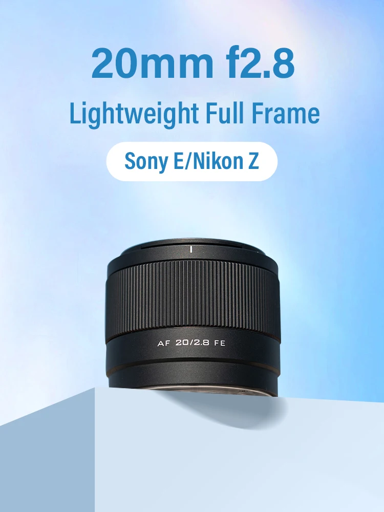 VILTROX 20mm F2.8 Sony E Camera Lens Wide Angle Large Aperture Auto Focus Full Frame Prime Lens VLOG Lens For Sony E Mount