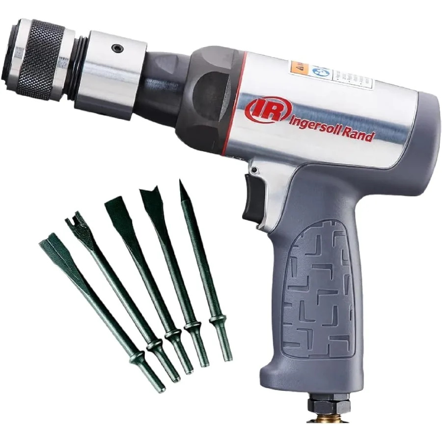 

123MAXK Vibration Reduced Air Hammer 5-Piece Chisel Set Designed for Heavy-Duty Construction and Demolition Appl