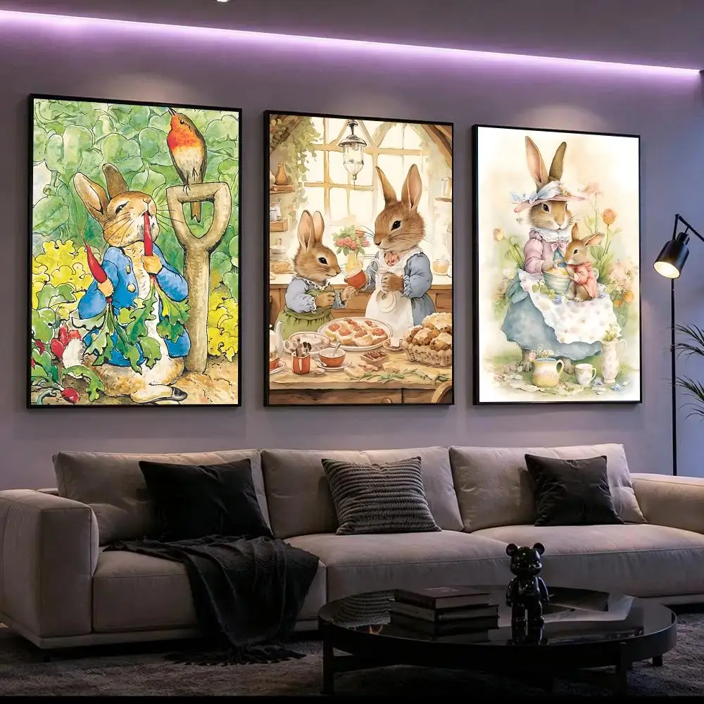 Peter Rabbit Poster HD Waterproof Self-Adhesive Wall Art – Multi-Scene Use, Top Gift Pick