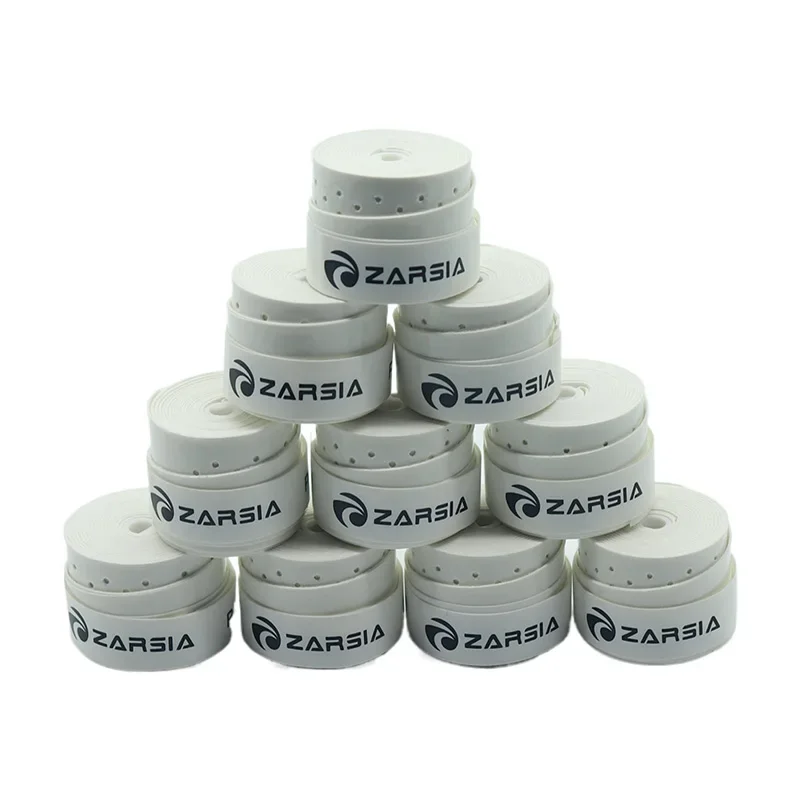 10 pezzi ZARSIA laminato perforato Sweatband Tennis racchetta da Badminton Overgrip appiccicoso antiscivolo cinturino per canna da pesca