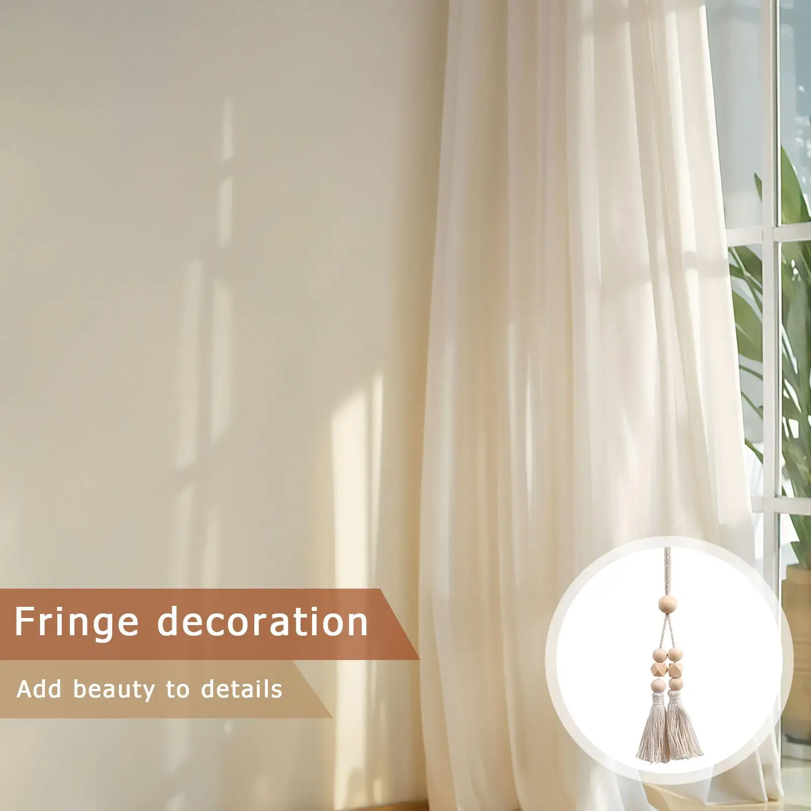 ستائر تيباكس منسوجة يدويًا مع ستائر منسوجة يدويًا مع شرابة ستائر منسوجة يدويًا لغرفة النوم والحمام والمطبخ والمعيشة #4