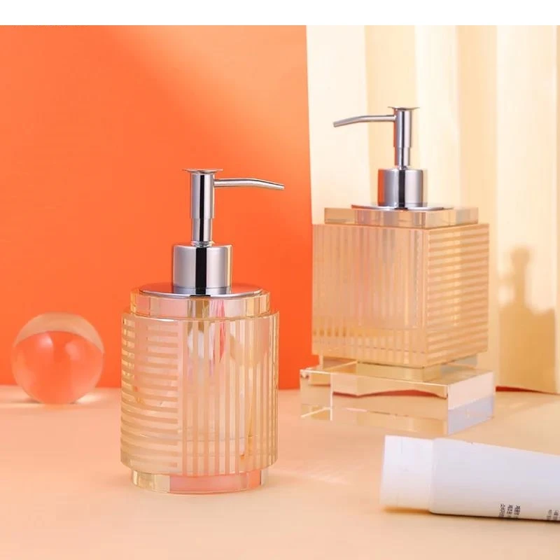 Crystal Glass Bathroom Kit Soap Dispenser Mouthwash Cup Set Aromatherapy Bottle Dish Home Accessories