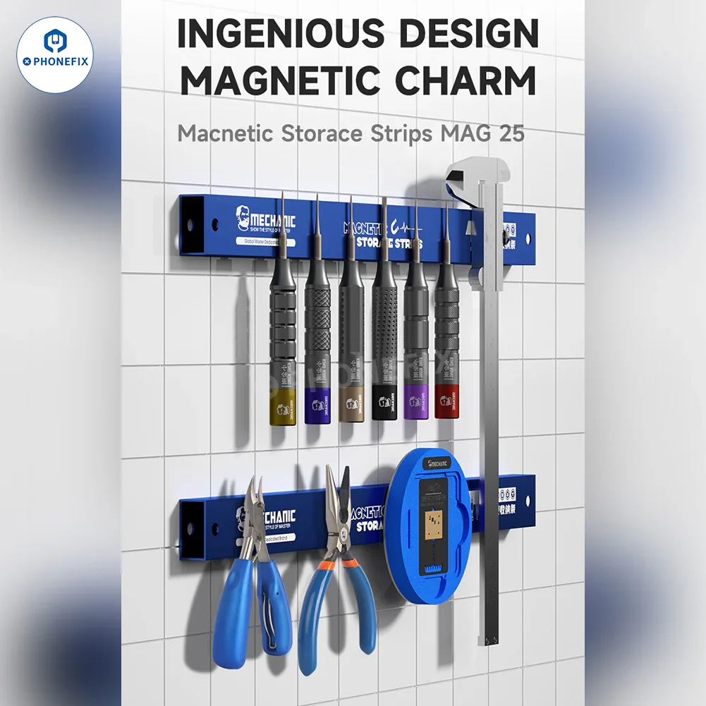 Mecânico Mag 25 Poderoso Magnetic Storage Strip Holder Impermeável Resistente à Corrosão Faça Você Mesmo Organizer Bar Ferramenta Peito 25cm