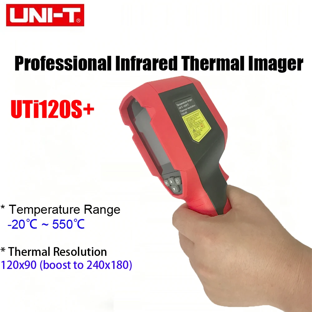 2026 UNI-T UTi120S+ Infrared Thermal Imager 120x90 Pixels -20~550℃ IP54 25Hz for Electrical Troubleshooting Leak Detection