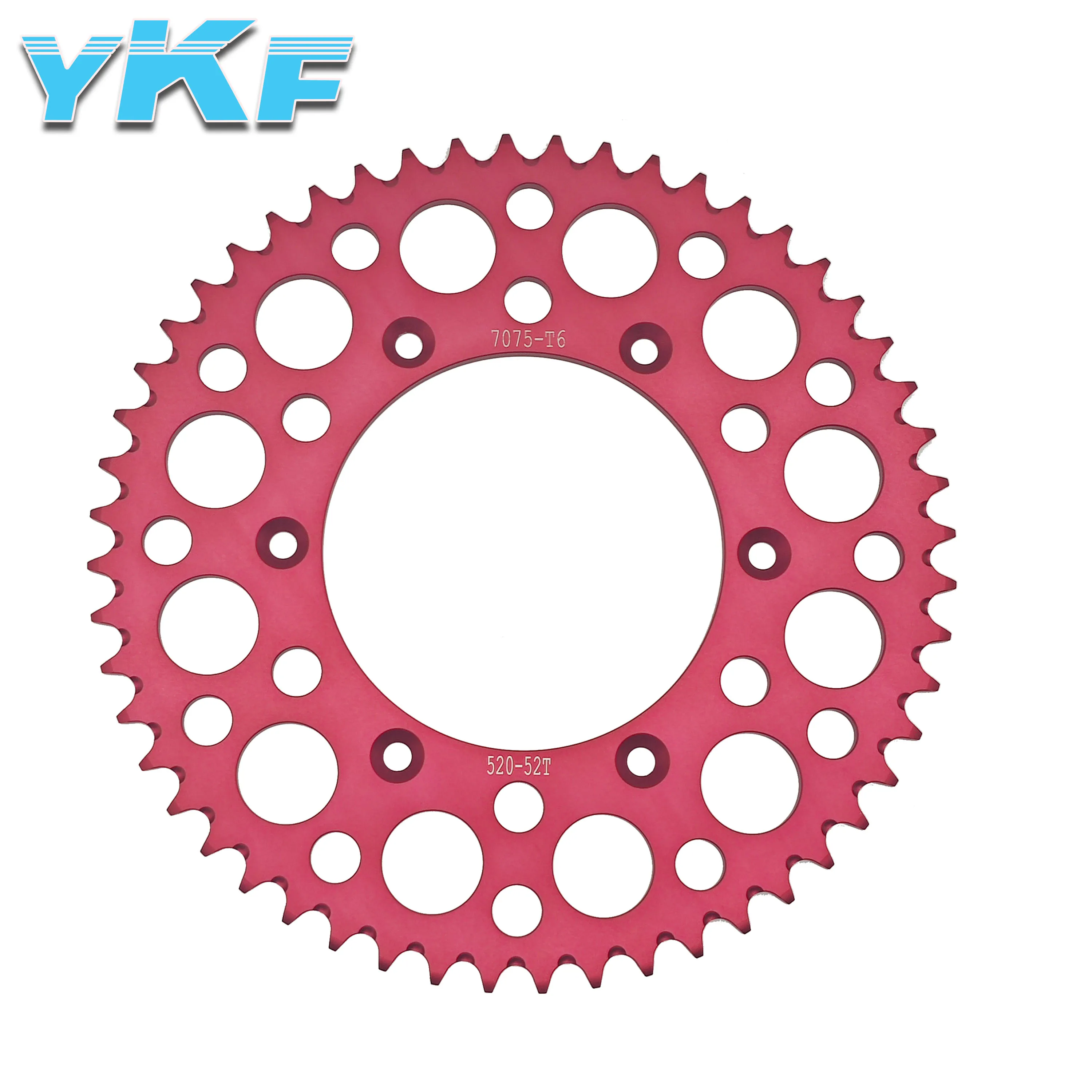 52T Motorcycle Rear Sprocket Gear Plate 7075 Aluminum Alloy 520 Chain Sprocket for Honda Ktm KAYO CRF50 70 TTR110 KLX100-190