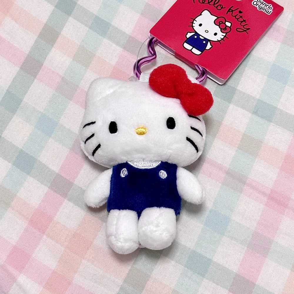 Sanrio Olá Kitty KT Boneca De Pelúcia Gato, Chaveiro bonito dos desenhos animados, Kawaii Fofo Brinquedo De Pelúcia, Pingente Adorável Mochila, Kid Holiday Gift