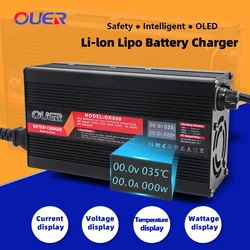 71.4V 8A Li-ion Battery Charger With OLED Display Usd For 17S 62.9V Lithium Battery Fast Charger