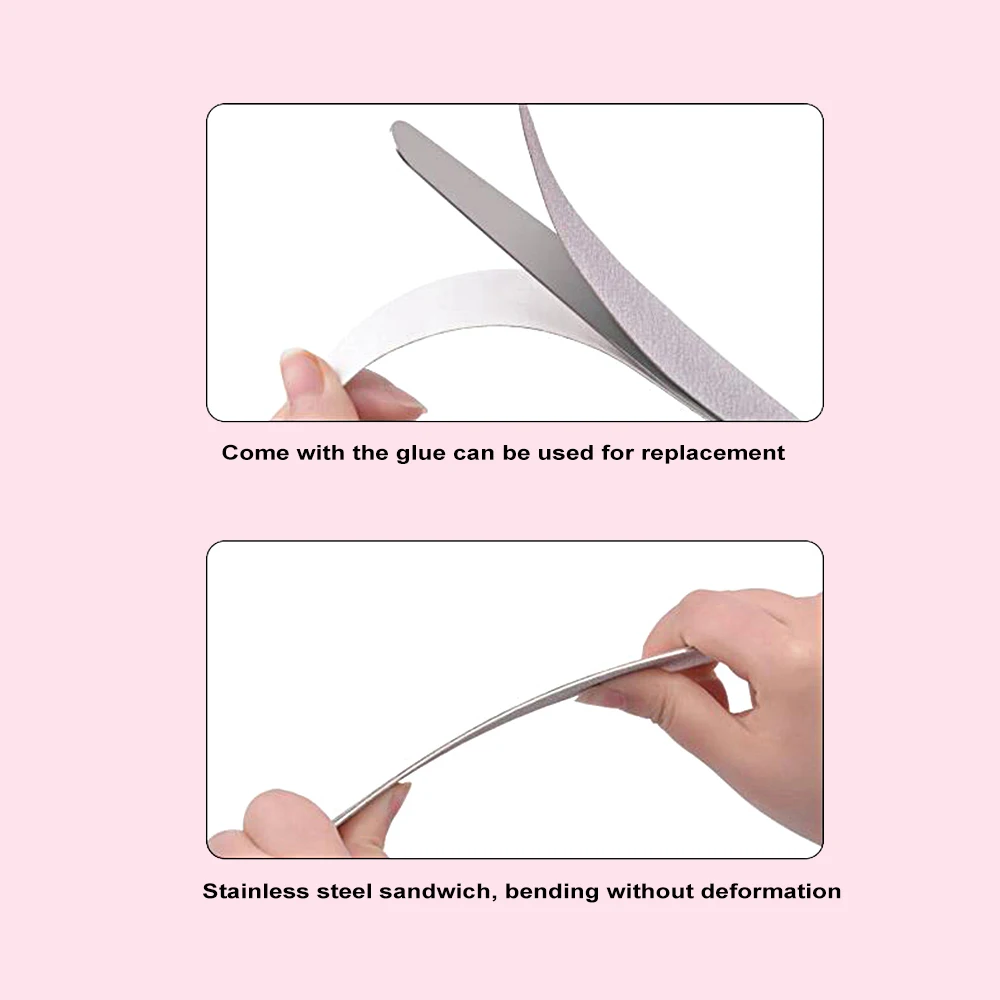 100 Pcs Replacement Nail File 80/100/180/240 Grit Straight Grey Sandpaper Pads With Metal Handle Removable Files for nails