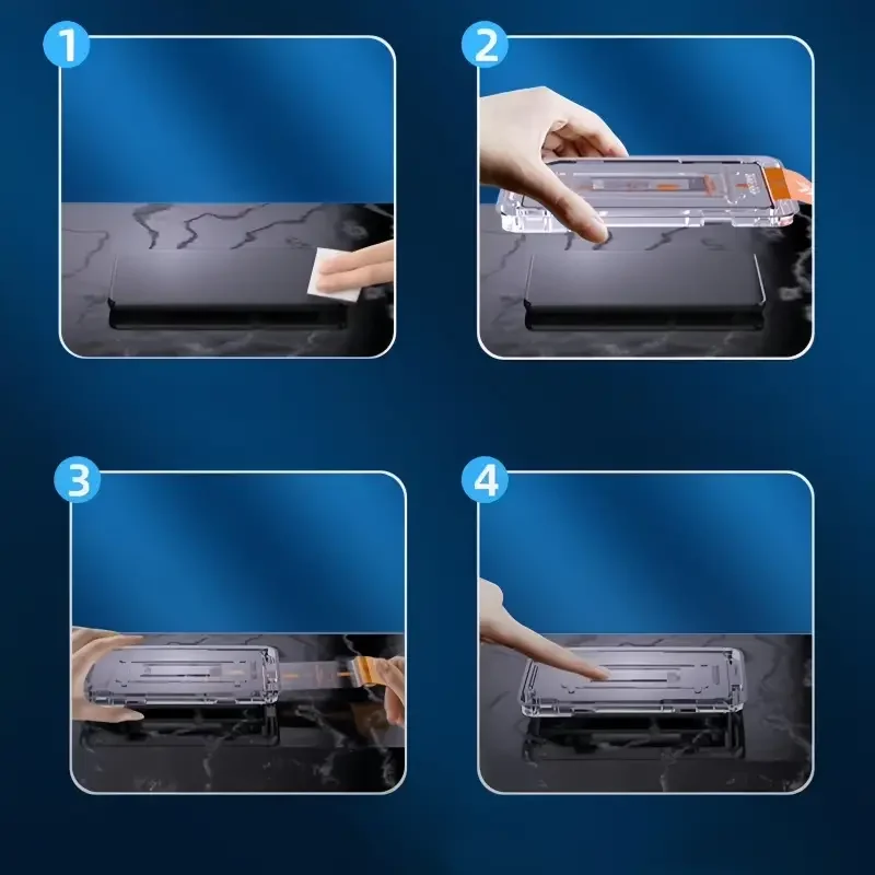2 Stück Einfach zu Installierender Displayschutz für Samsung Galaxy Z Fold 7 8 Z Fold7 ZFold7 Privatsphäre Anti-Spionage Klare Front-Hartglasfolie – Detail 2