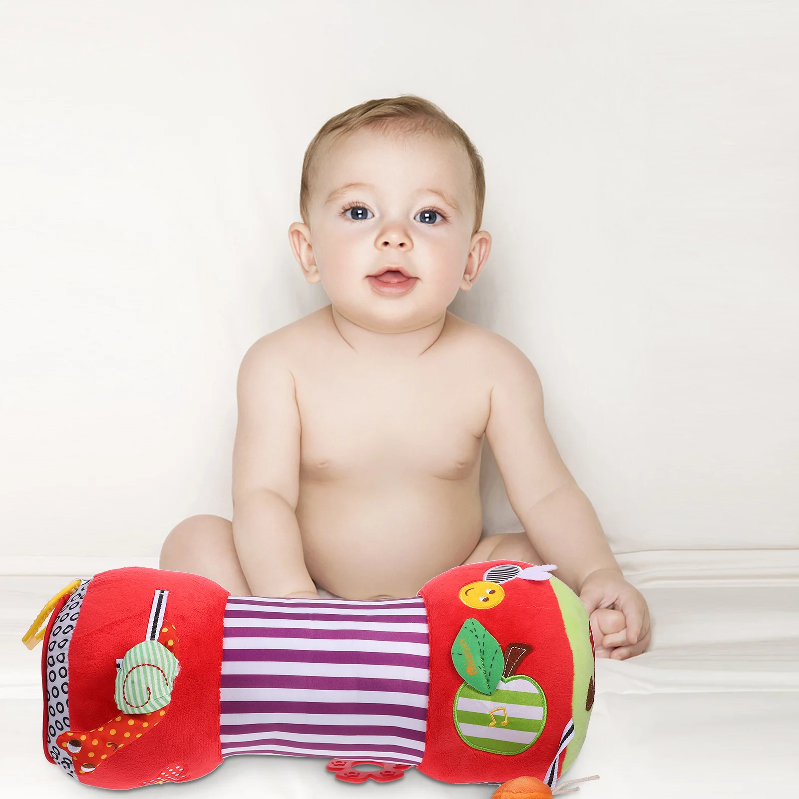 ベビーローラーピロー クロールピロー 新生児 幼児用 ワインレッド モータースキルを向上させる 楽しいアクティビティ開発
