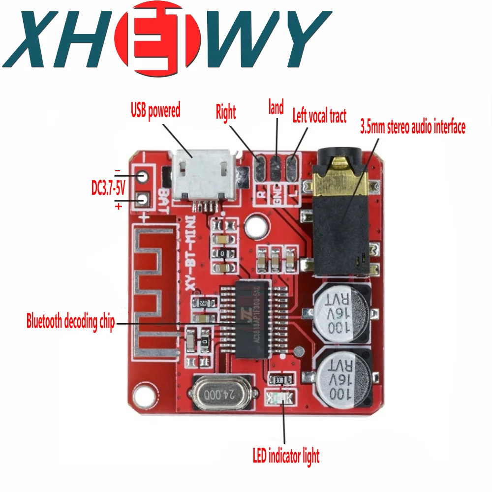 1PCS VHM-314 Bluetooth decoding board MP3 lossless car speaker amplifier modification Bluetooth 4.1/5.0 circuit board