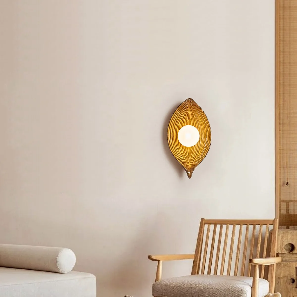 

Simple Aisle Wall Lamp Nordic Zen Personality Background Wall Leaf Bed and Breakfast Bedroom Wall Lamp