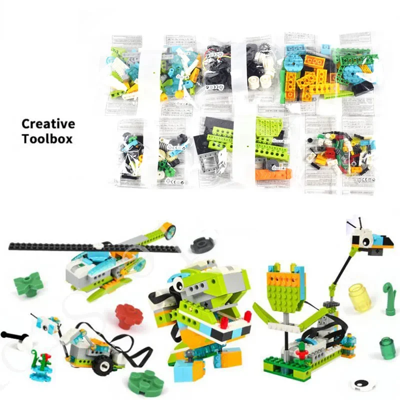 Nuovo Aggiornamento 385 pz Brikcs Parti Wedo3.0 Robotica Costruzione Set Building Blocks Misura Per 45300 Wedo 2.0 Educativi Giocattoli Fai Da Te