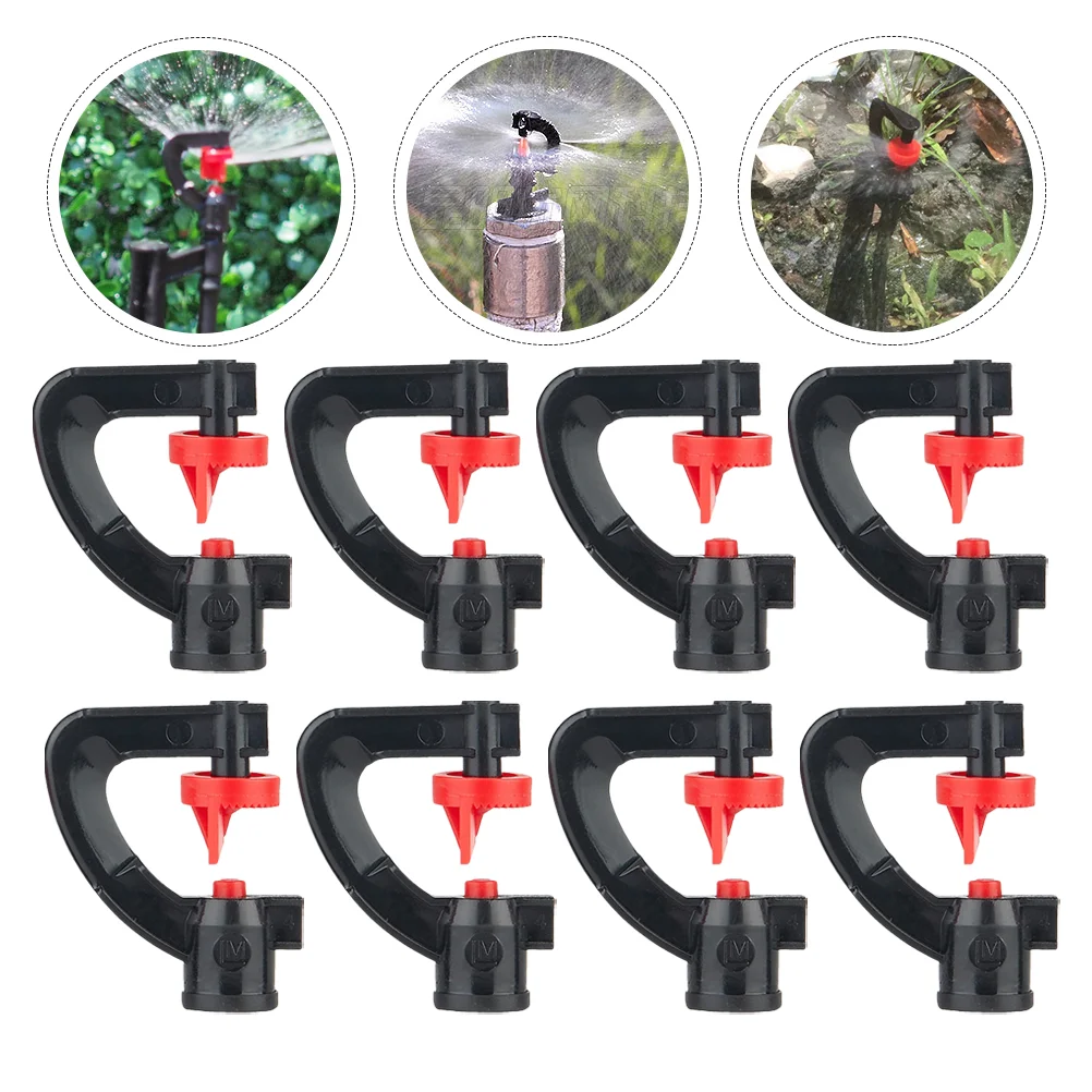 20 Pcs Lawn Sprinkler 180 Rotating Spray Nozzles Irrigation Atomizer Garden Head Type Refraction Plastic