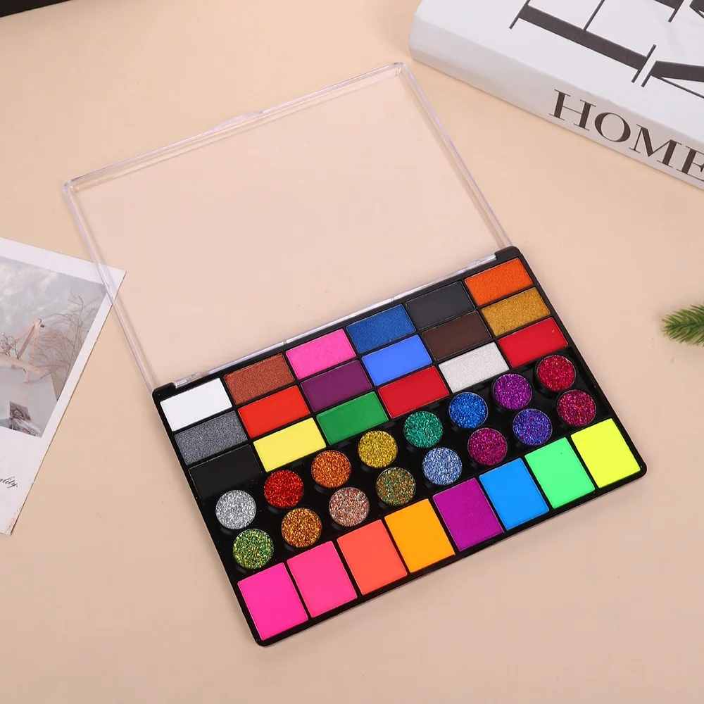 42 Color Water Soluble Body Face Painting Halloween Christmas New Year Holiday Music Art Festival Party Makeup Water Color