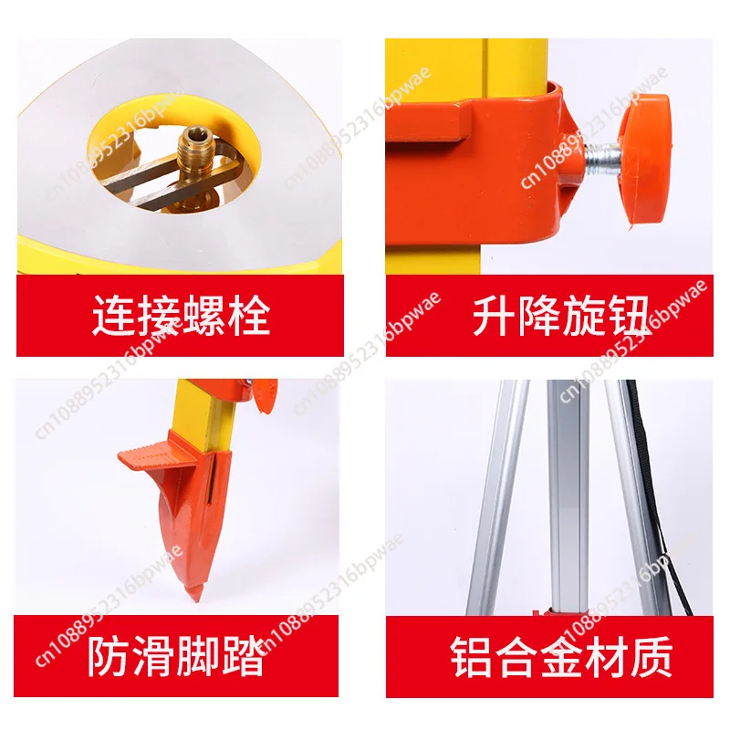 حامل ثلاثي القوائم الخشبي GST20-9-FCT Total Station RTK مع قفل ذاتي #2