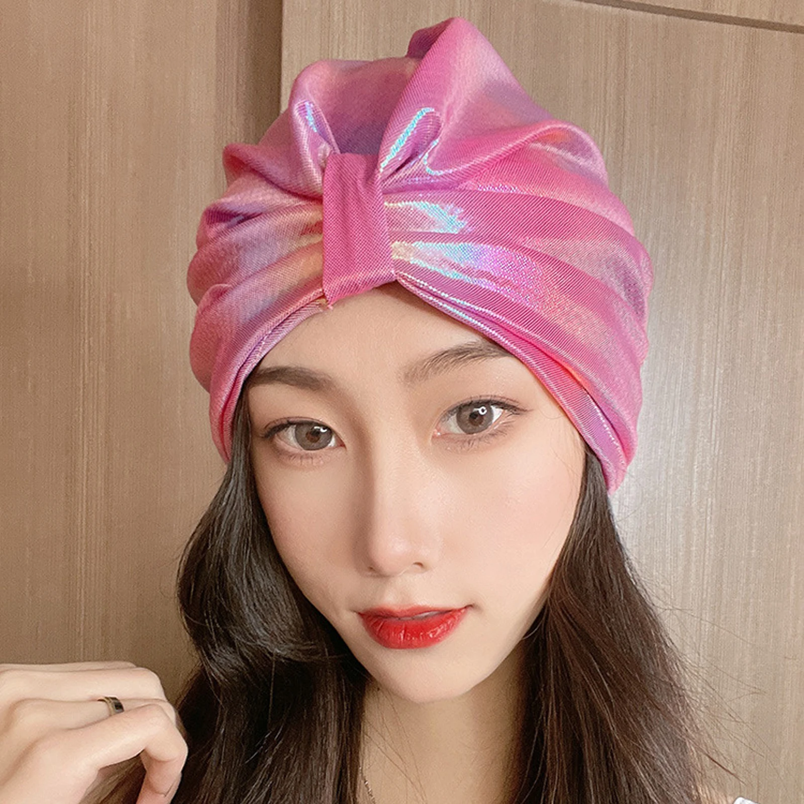 

Vintage Swimming Hair Cap Girl Child Ladies Nylon Caps Turban for Women Waterproof