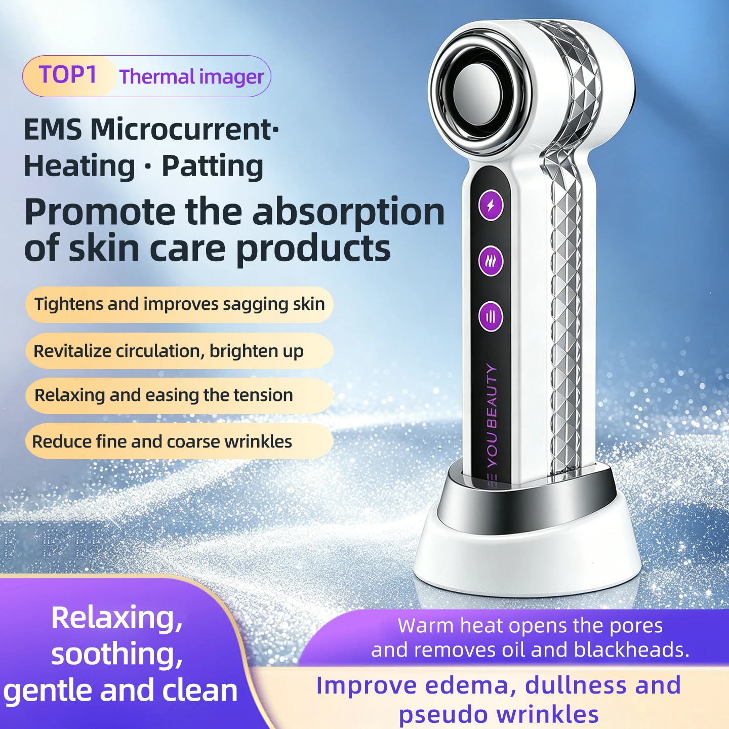 

Handheld EMS Microcurrent Stimulation Roller Massage Device for Facial Neck Massage face lift instrument