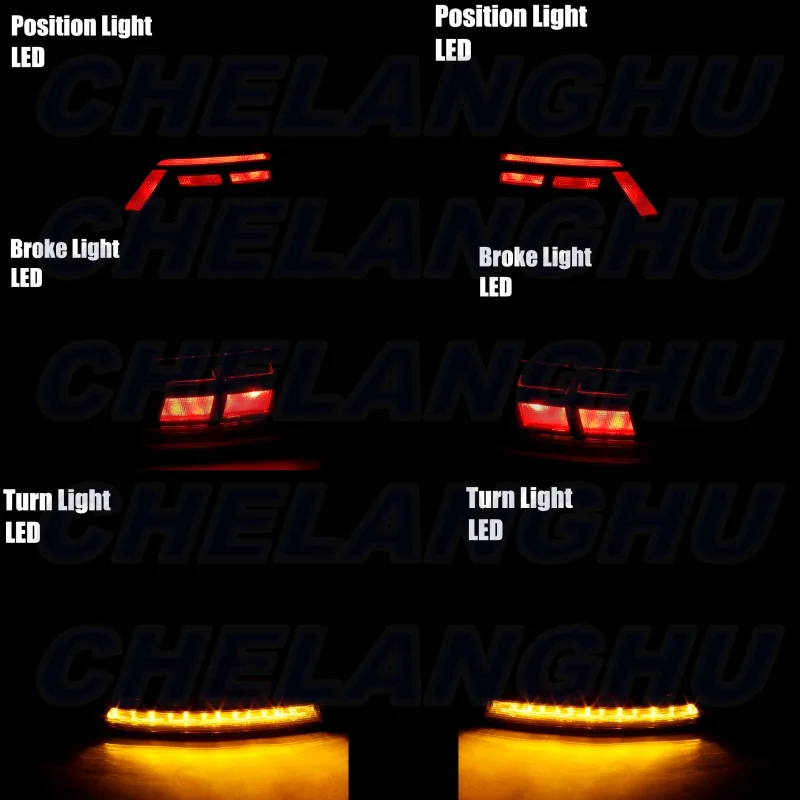 For VW Passat B8 PA 2020 2021 2022 2023 2024 Left Hand Drive 4 pcs LED Tail Lights Rear Lamp Car accessories