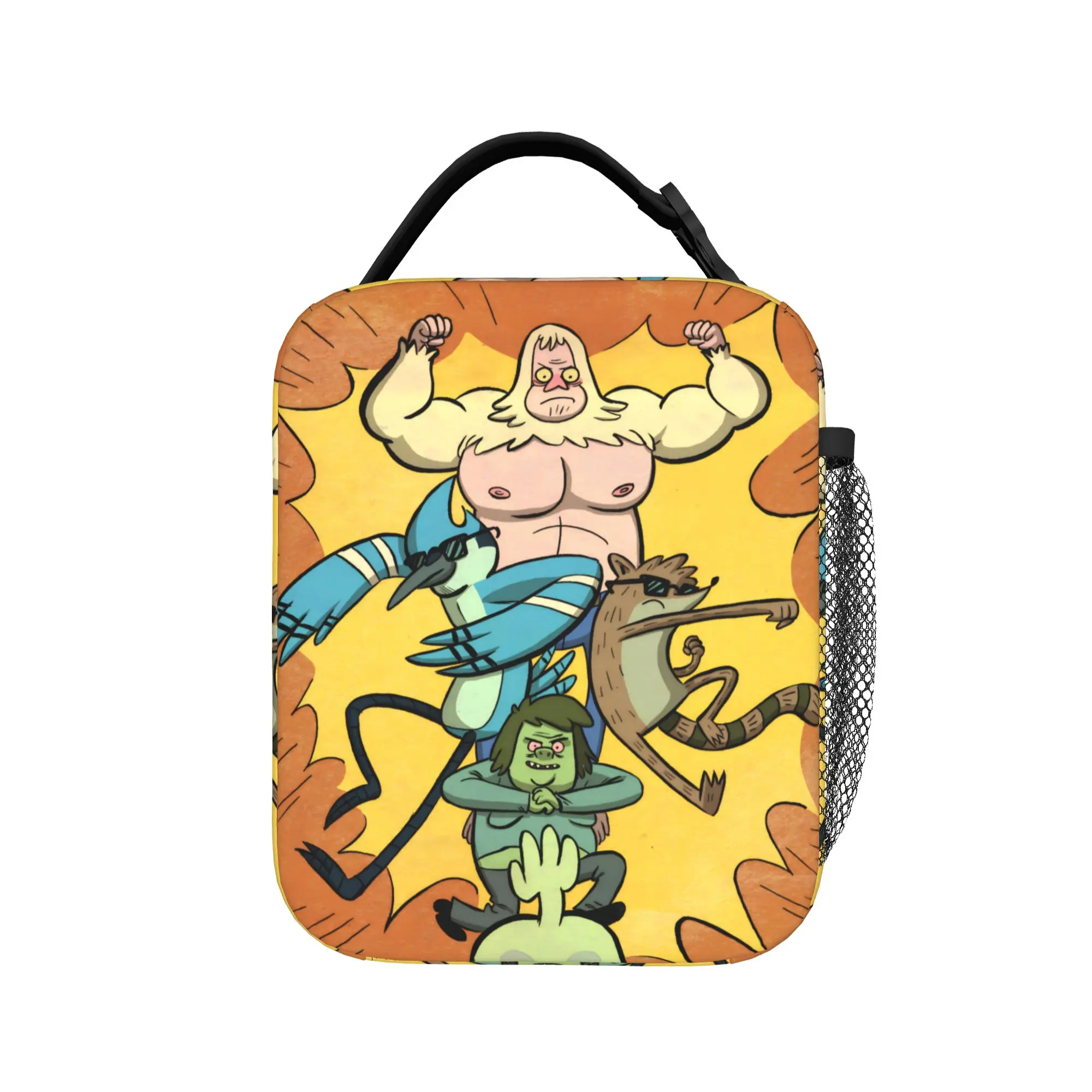 TV Series   Regulars Show Insulated Lunch Bags Thermal Bag Reusable,Meal Container  High Capacity Tote Lunch Box Men Women