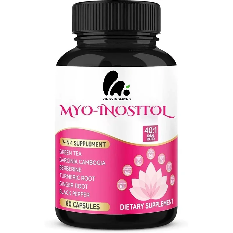 Inositol and Green Tea, Containing Grapefruit, Berberine, and Black Pepper, Support Body Balance and Digestion, 60 Capsules