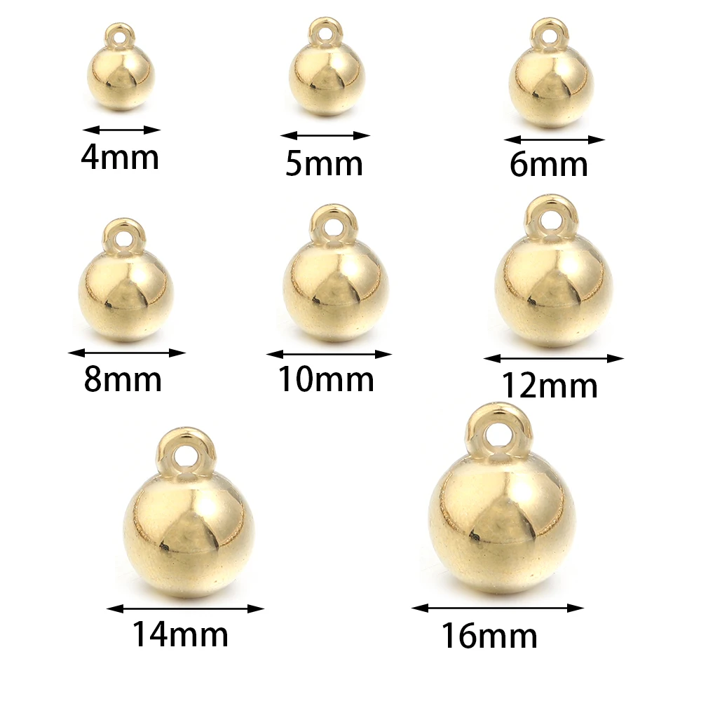 10-500pcs/lot CCB Hanging Beads 4/5/6/8/10/12/14/16mm Round Ball Bead Pendants For DIY Jewelry Making Necklace Bracelet