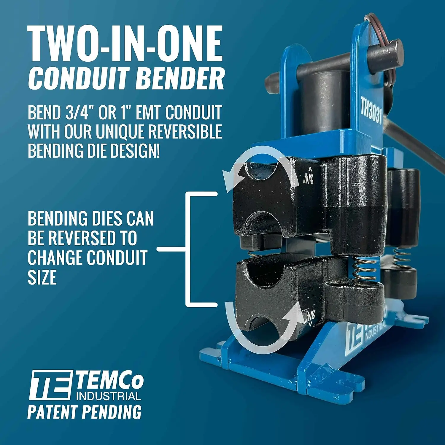 TH3031 Piegatrice offset per condotti idraulici a doppia dimensione su 1" e 3/4" EMT