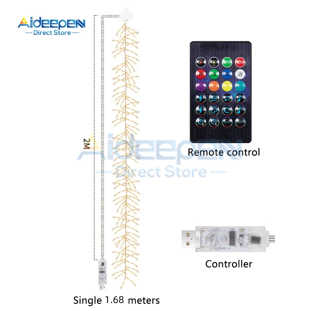 1.68M 120 LED String Lights Battery Powered LED String Lights for New Year Holiday Christmas Wedding Party Decor App Control