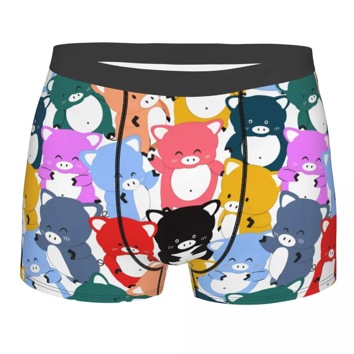 Custom Funny Cute Piggys Piglets Pattern Boxers Shorts Panties Male Underpants Stretch Animal Pigs Lover Briefs Underwear