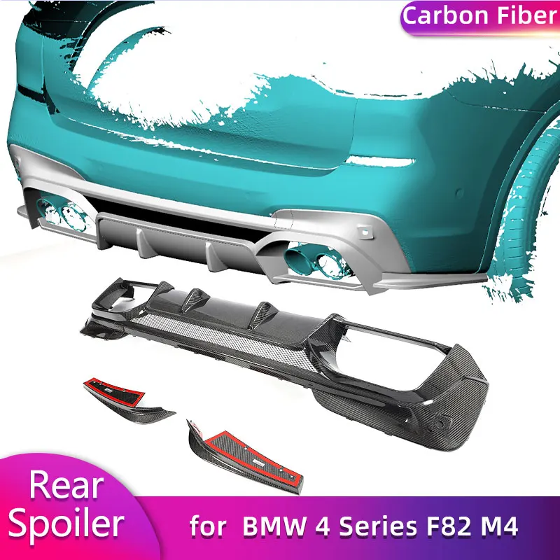 

Carbon Fiber Rear Bumper Diffuser Lip Spoiler for BMW X3M F97 LCI 2019-2021 Car Racing Rear Apron Lip With Splitters Body Kit