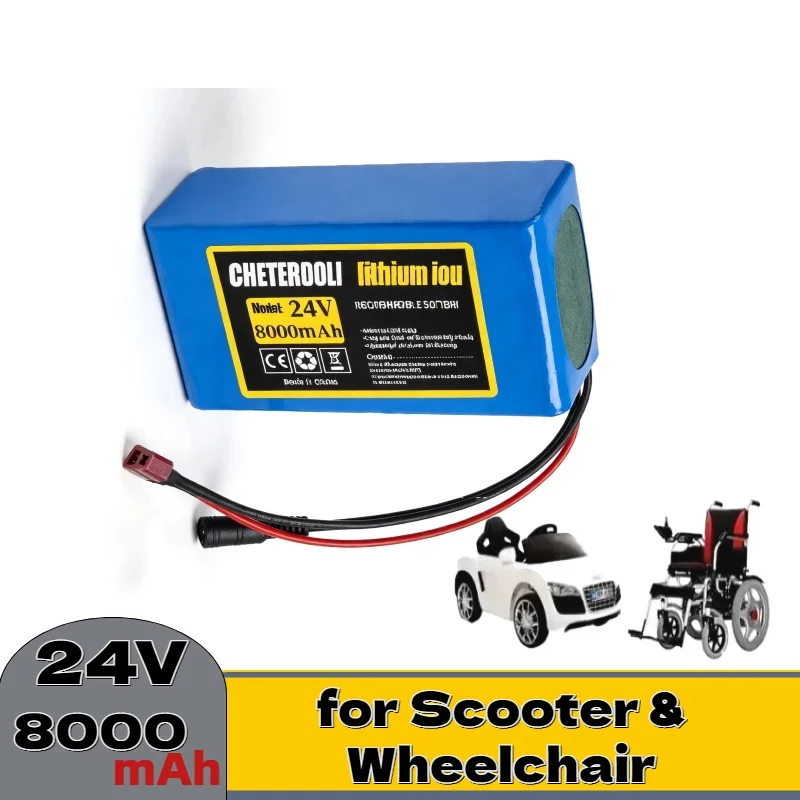 

24V 8000mAh 100% New 7S3P Lithium Battery Pack – Rechargeable Spare Power Supply for Scooter & Wheelchair Performance