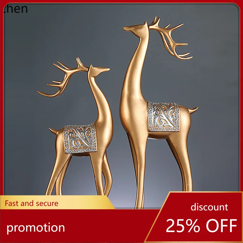 

HXL Light Luxury Deer Ornament for Living Room, Entryway, TV Cabinet, and Study Desk Decoration