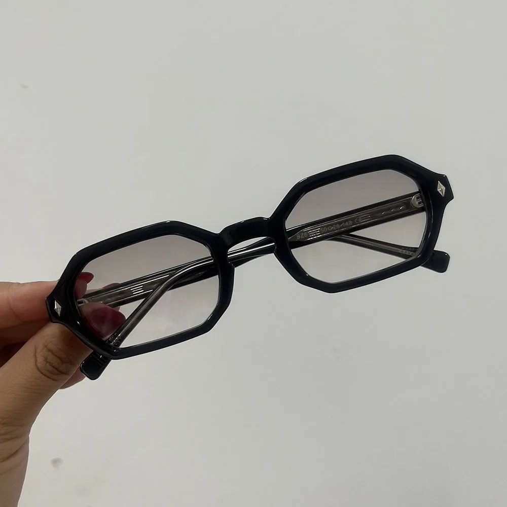 Vintage Hexagon Zonnebril Dames Voor Mannen Mannelijke Zonnebril Luxe Merk Designer Populaire Punk Outdoor Kleine Frame Shades UV400