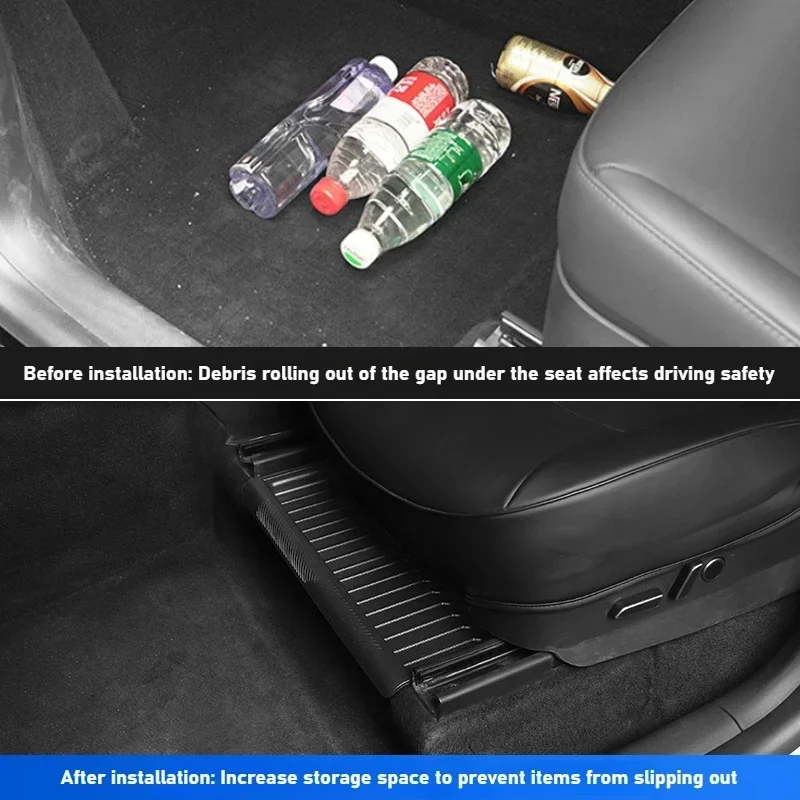 For Tesla Model Y Under Seat Storage Box Underseat Hidden Store Space Bins Chair Tray Centrol Console Organizer Car Accessories