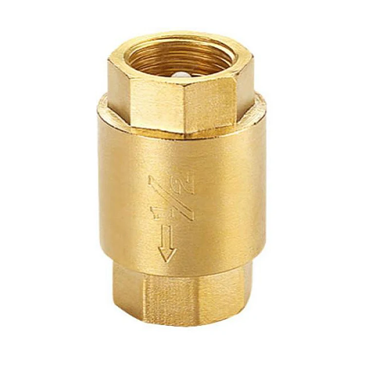 TF DN 15 thick vertical internal thread spring brass foot swing check valve